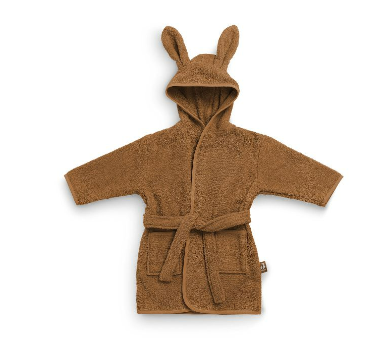 BADJAS, M80-92, caramel, bruin, uni, badstof, drukknopen, 2021-2022