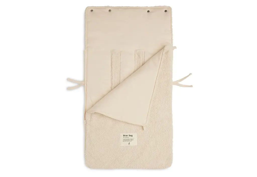 VOETENZAK, Boucle naturel, ecru, uni, bouclé, L:82cm, klassiek model, vr autostoel groep 0+, 2022