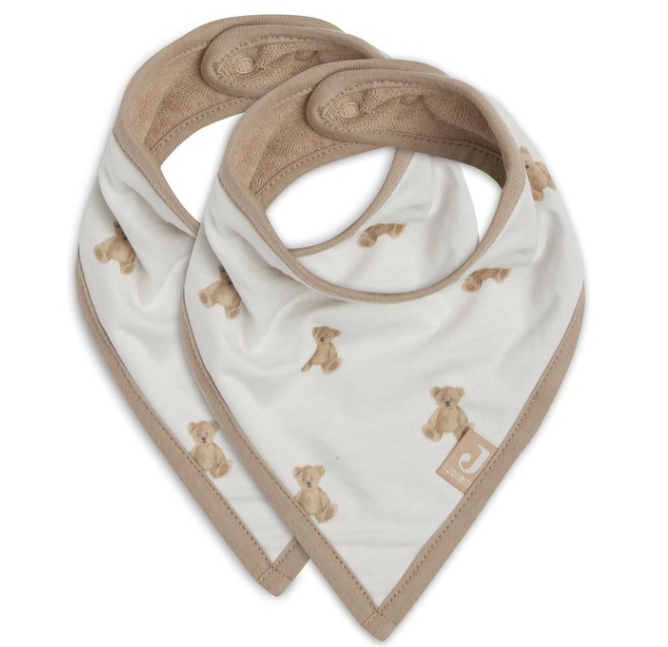 Jollein | Slabbetje Bandana Jersey Teddy Bear  2-pack