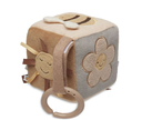 Jollein | Activiteitenkubus Spring Garden Bruin/Ecru 12x12x12cm