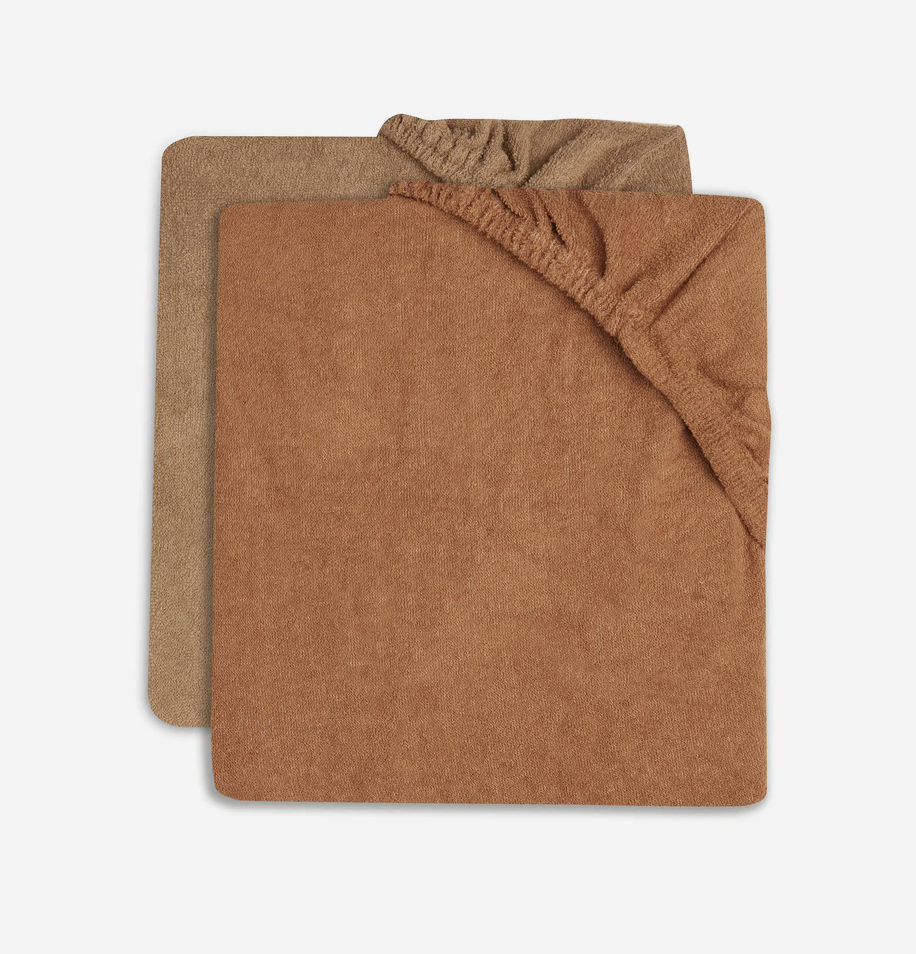 Jollein | Waskussenhoes Caramel/Biscuit Badstof 50x70cm Bruin 2-pack