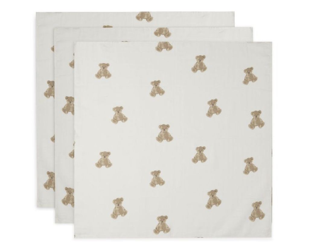 Jollein | Tetra Doek Teddy Bear 70x70cm 3-pack