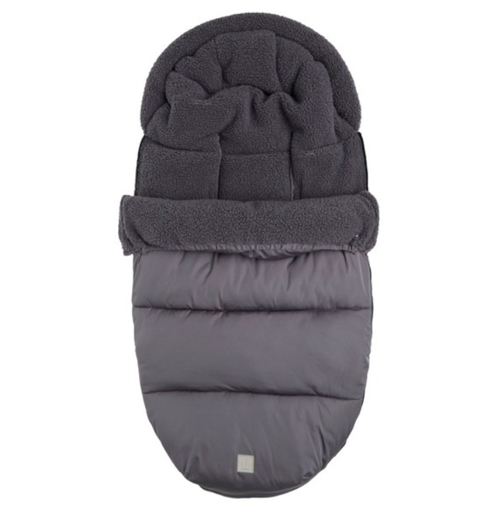 VOETENZAK, grey, grijs, uni, nylon/ bouclé, L:110cm, klassiek model, vr wandelwagen/buggy, 2022