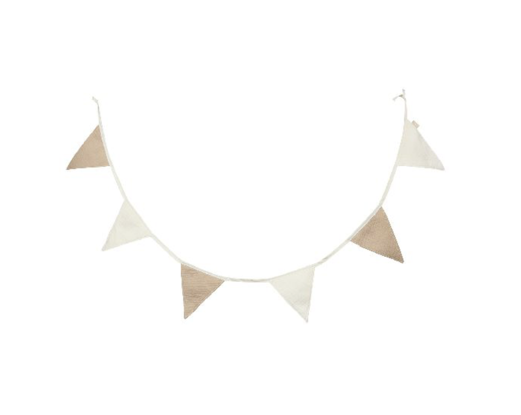 VLAGGENLIJN, Flag Line, biscuit/ivory, uni, textiel, H: 17 cm, L: 200 cm, decoratie, Party Collection, SS23