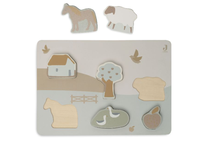 Jollein | Puzzel Farm Wooden Puzzle Hout