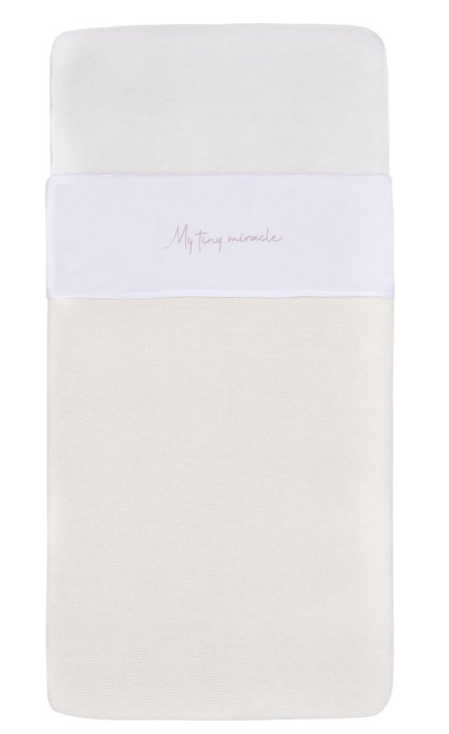 LAKEN, 120x150, Tiny Miracle wild rose, tekst "My Tiny Miracle", katoen, voor babybed, 2023-2024