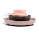 Nattou | Eetset Siliconen Pink/Eggplant 4-delig
