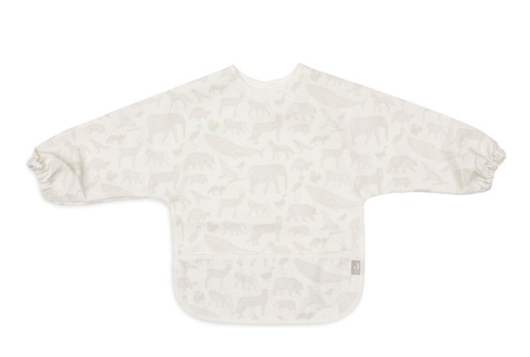 Jollein | Slabbetje met Mouwen Animals Nougat