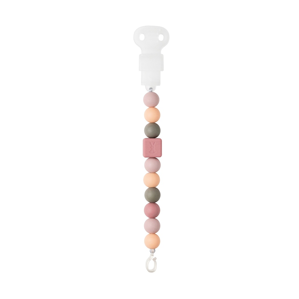 Nattou | Fopspeenketting Kralensnoer Peach Siliconen Roze
