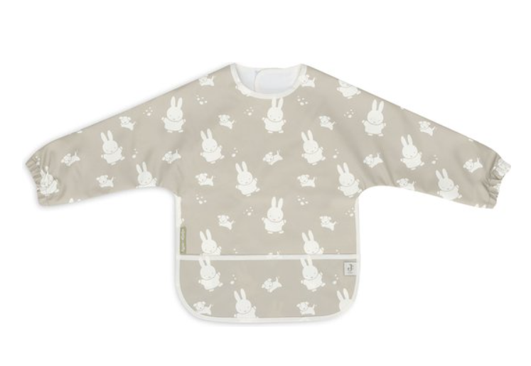 Jollein | Slabbetje met Mouwen Miffy&Snuffy Waterdicht Olive Green Groen