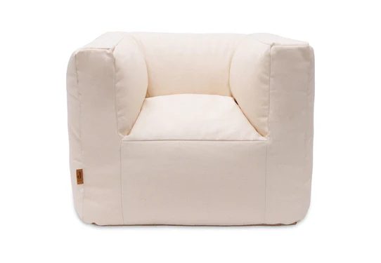 KINDERZETEL, eenzit, Twill natural, bruin, uni linnenlook, textiel, katoen/polyester hoes, VJ2024