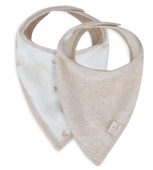 Jollein | Spuugdoekje Harvest Natural Linnenlook/All Over Harvestprint Jersey 2-pack
