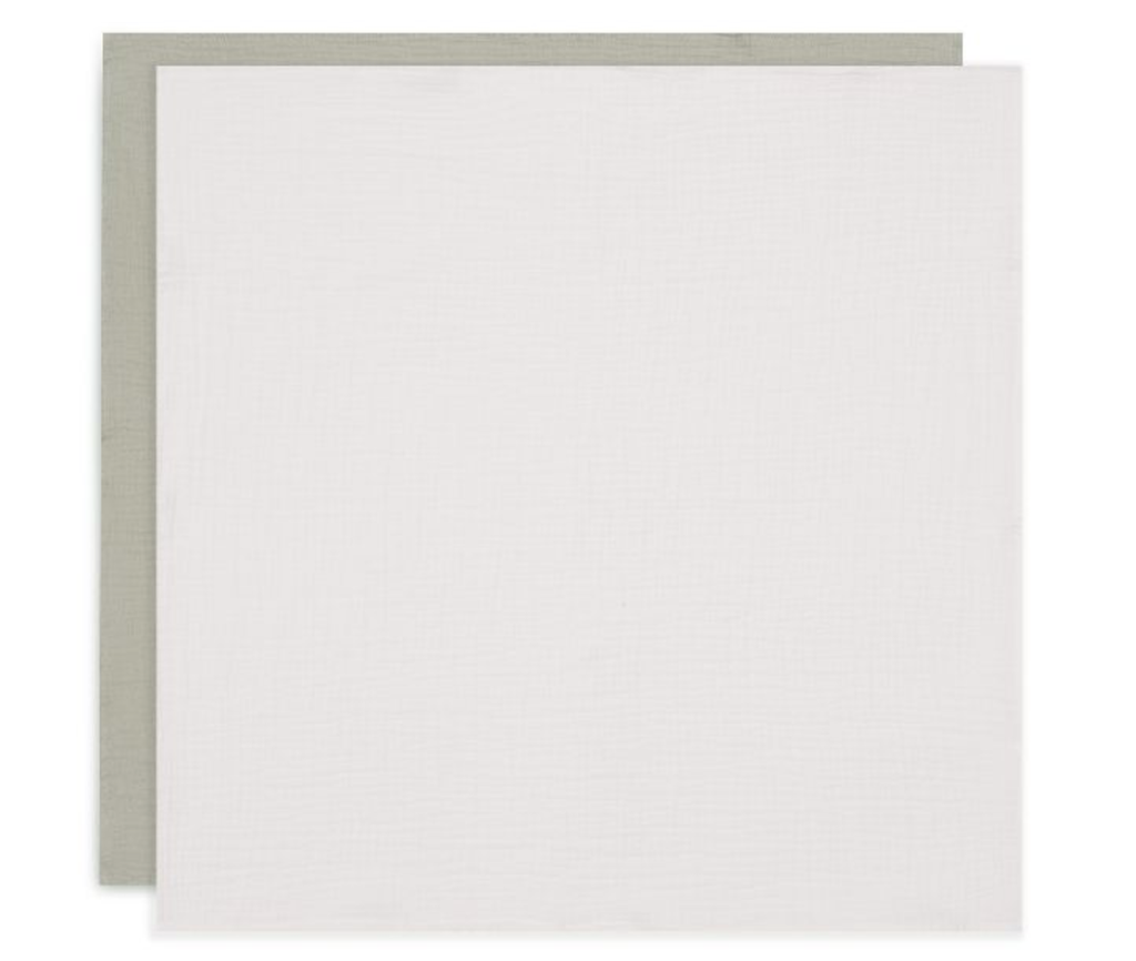 TETRA DOEK, 70x70cm, Olive Green, ivory, groen/ecru, uni, handdoek/luierdoek, 4 stuk(s), Small, VJ2024