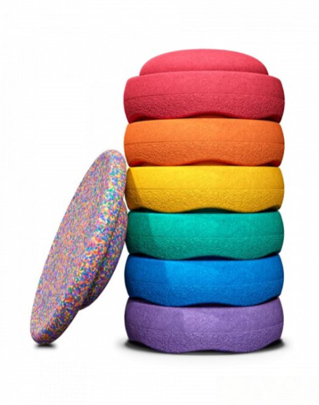 Stapelstein | Stapelstenen/Blokken Set Classic Super Confetti Rainbow 7st