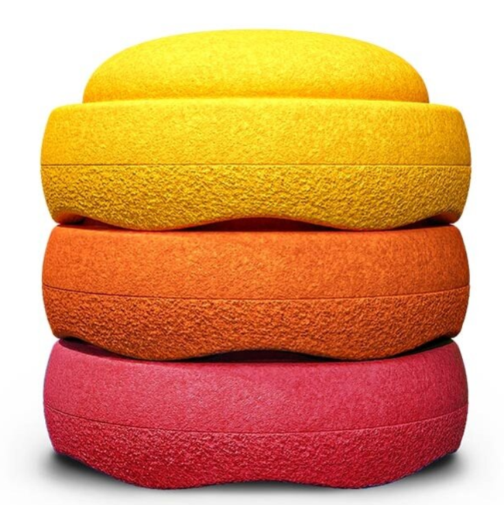STAPELSTENEN/BLOKKEN, Original, classic warm, uni, 12M, dia 27.5 cm, H 12 cm, max belast. 180 kg, 3 stuk(s)