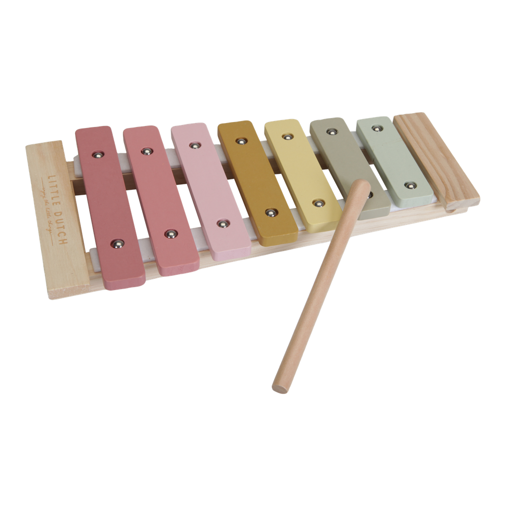 MUZIEKINSTRUMENT, Xylofoon, pink, roze/multikleur, hout, +muziek, vanaf 36 maanden
