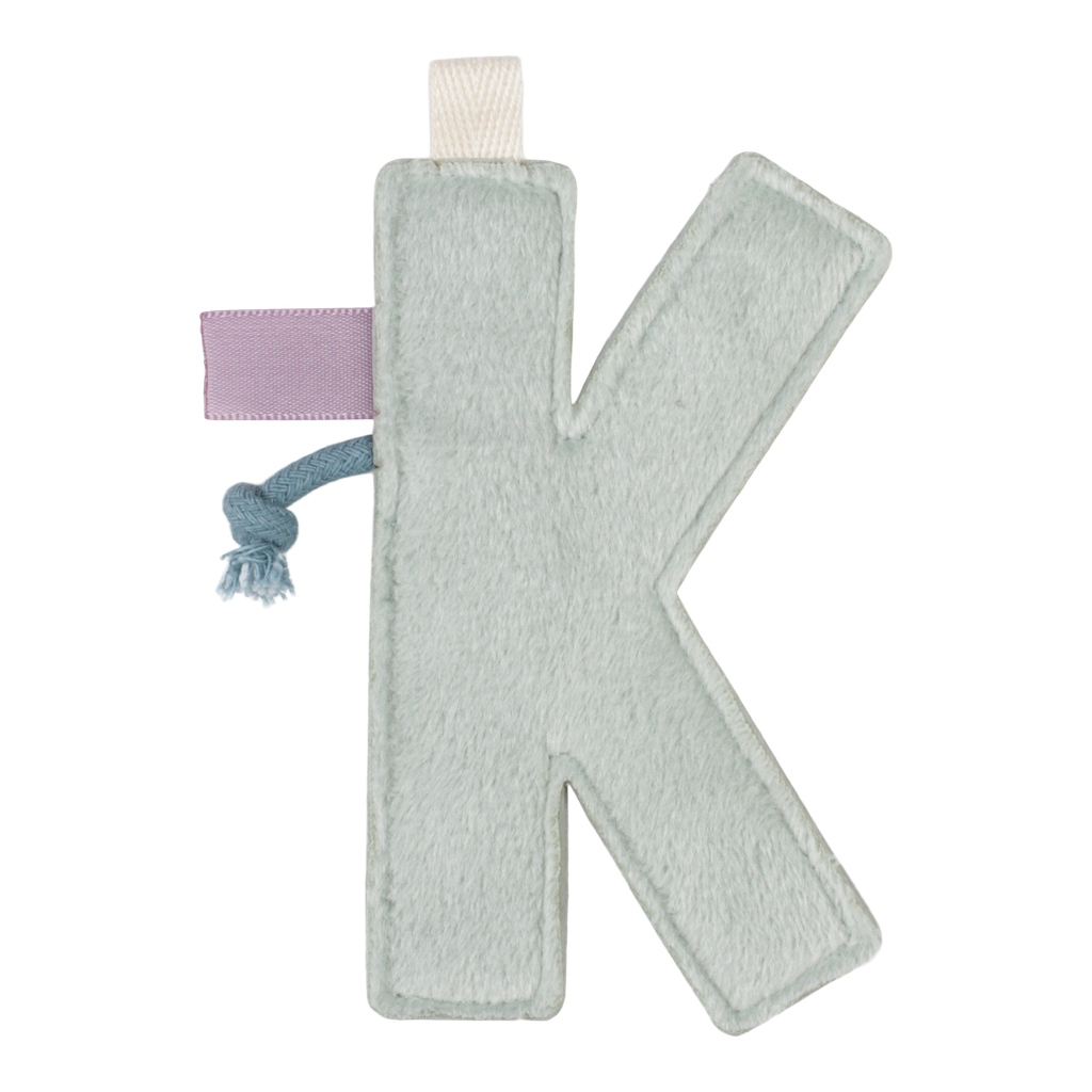 Little Dutch | Vlaggenlijn Textiel Letter K Velours Grijs 10cm