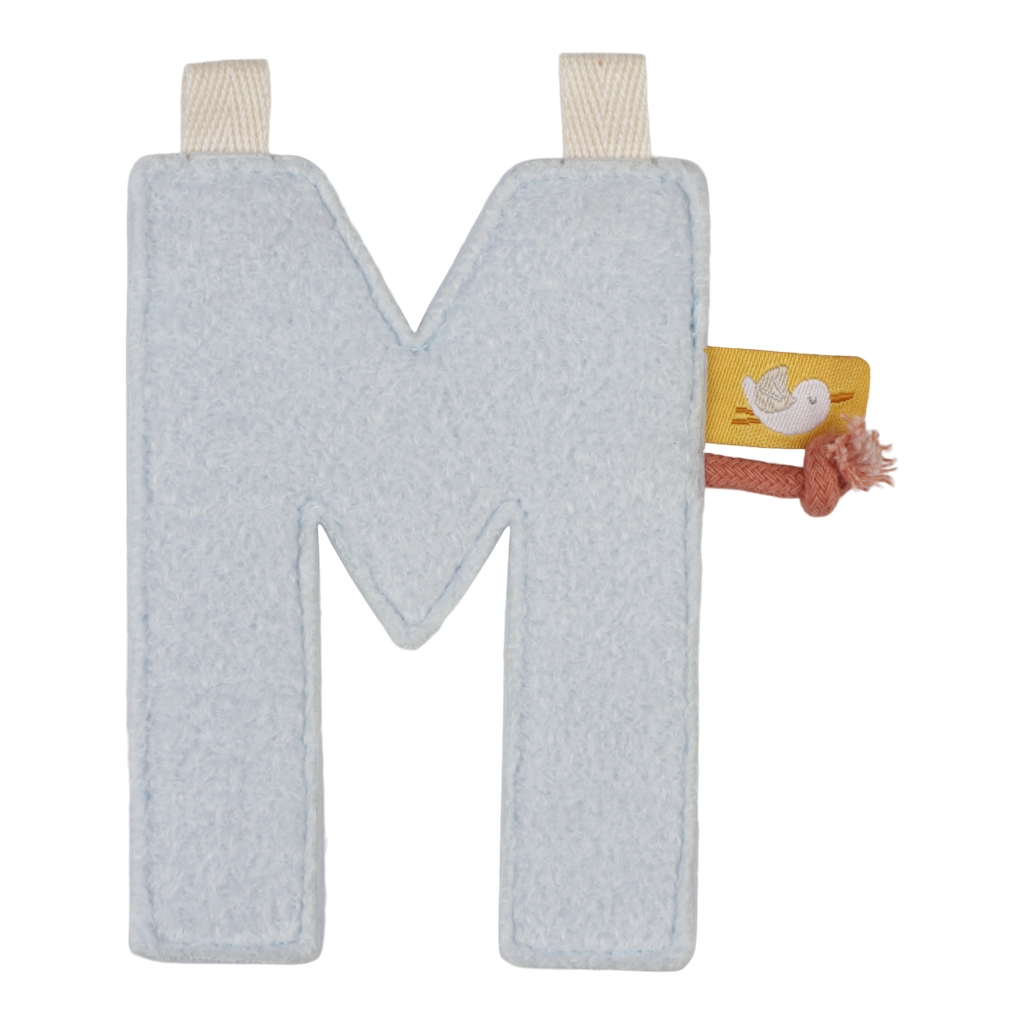 Little Dutch | Vlaggenlijn Textiel Letter M Teddy Grijs 10cm