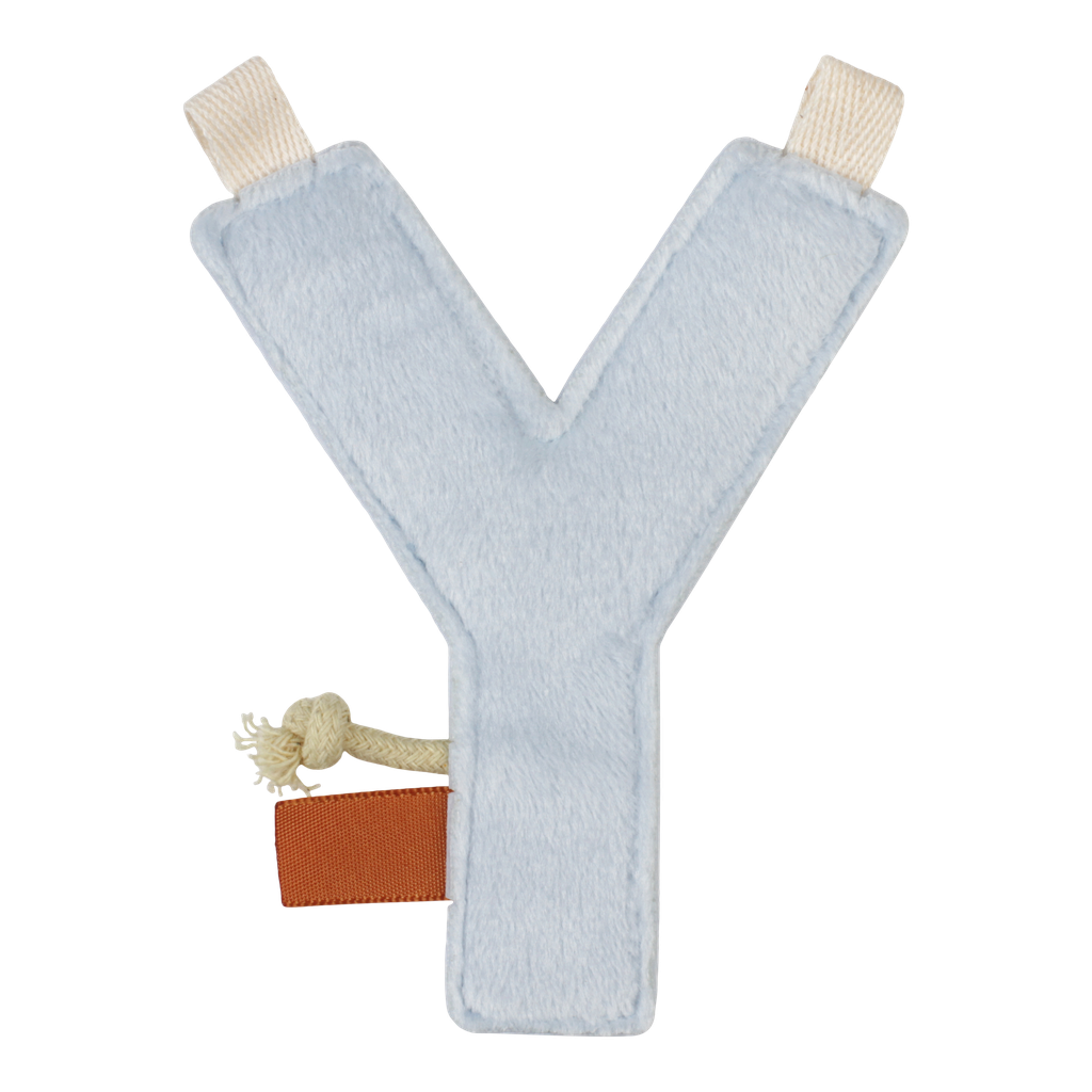 Little Dutch | Vlaggenlijn Textiel Letter Y Velours Grijs 10cm