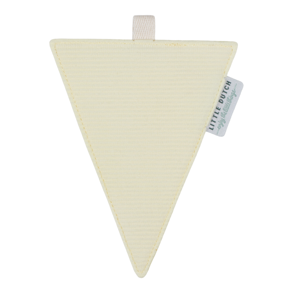 Little Dutch | Vlaggenlijn Textiel Vlag Geribbeld Geel 12cm