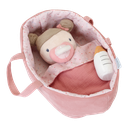 PLUCHE KNUFFEL, H30 cm, Babypop Rosa, roze, babypop, textiel, 12M+, met draagmand/slaapzak/flesje/fopspeen/deken