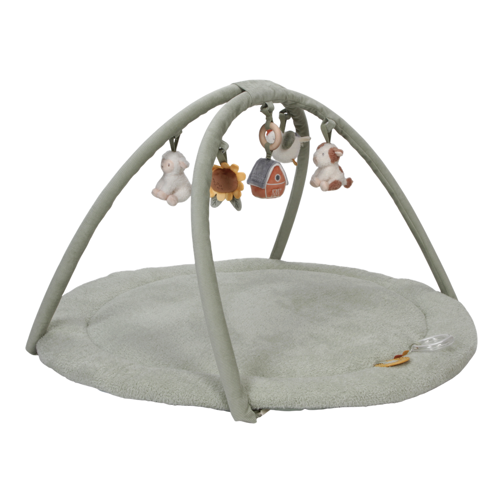 Little Dutch | Speeltapijt Met Speelboog Little Farm Groen +0m
