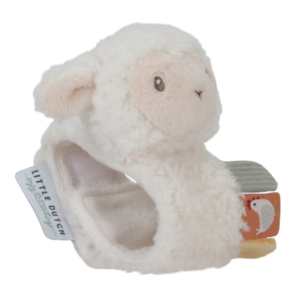 Little Dutch | Rammelaar Little Farm Schaap Polsrammelaar Ecru +0m
