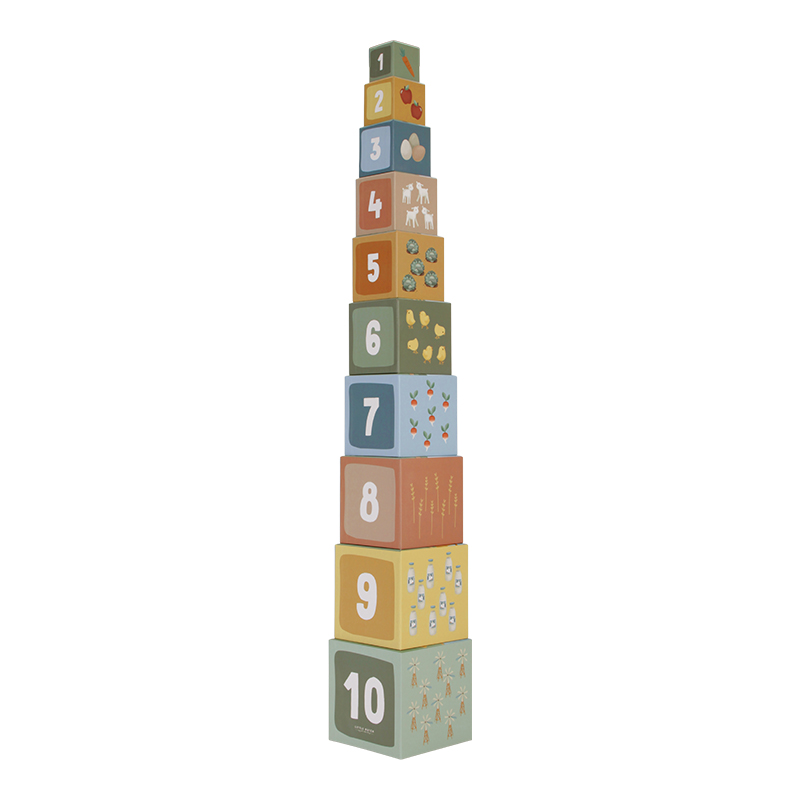 Little Dutch | Stapelpyramide Little Farm Stapeltoren Boerderij Karton +18m 