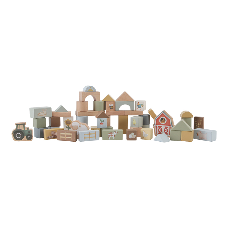 Little Dutch | Bouwblokken Little Farm Hout +24M