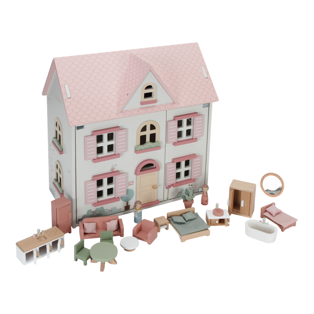 Little Dutch | Poppenhuis Hout Roze +36M