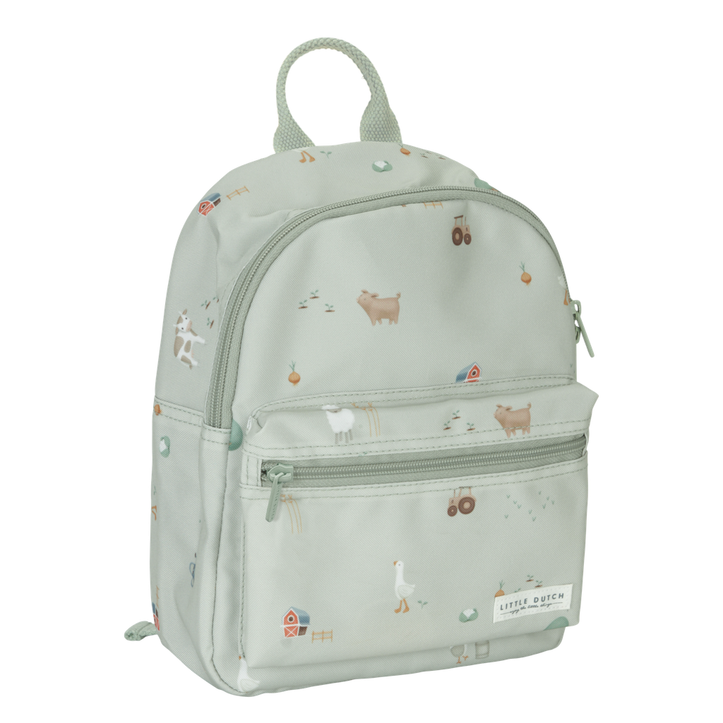Little Dutch | Rugzak Little Farm All Over Boerderijdieren 22,5x29x12cm