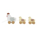 Little Dutch | Trekfiguur Little Farm Kippen Hout +18m