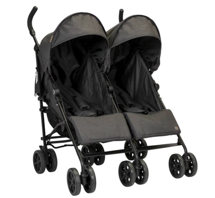 Topmark | Tweelingbuggy Bobby Paraplu Model Black