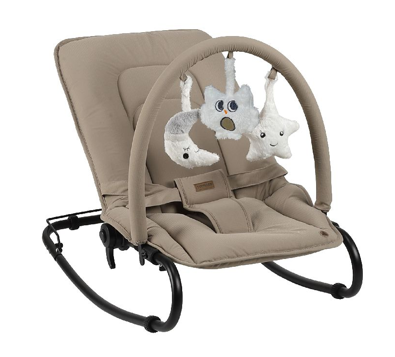 RELAX, Jessy, sand, bekl polyester, uni, max 9 kg, schommelstand, speelboog, opvouwb, rug verstelb, 2024