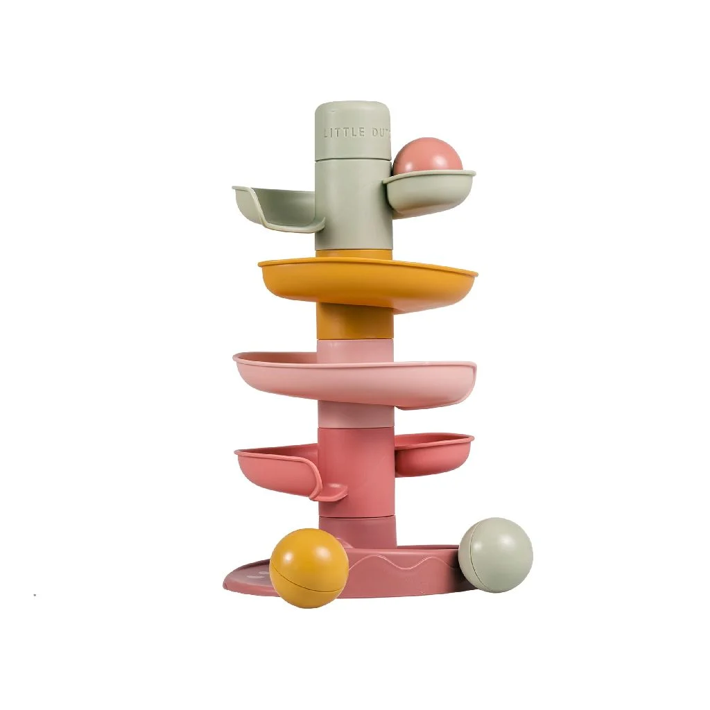 Little Dutch | Stapelpyramide Spiraaltoren Kunststof Roze