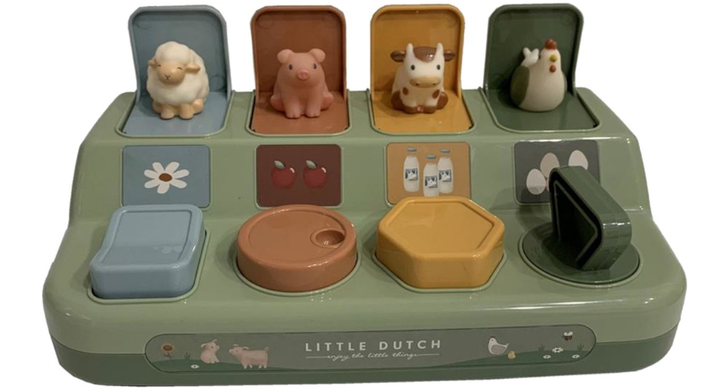 Little Dutch | Educatief Speelgoed Farm Pop Up Dieren +10M