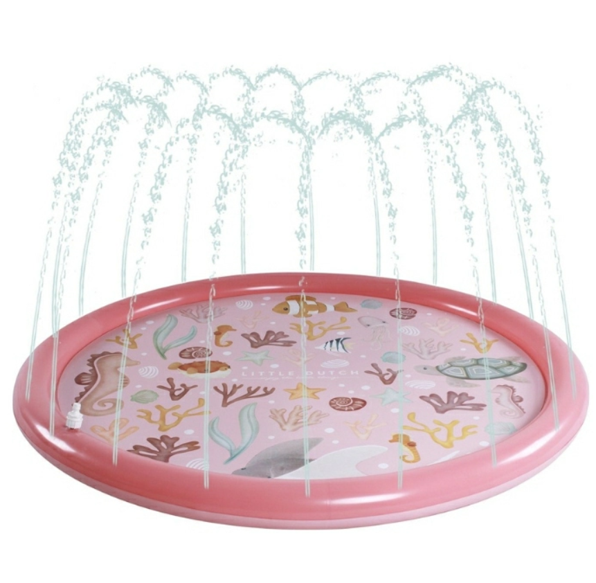 Little Dutch | Zwembad Ocean Dreams Sprinkler Mat Roze Ø150cm 