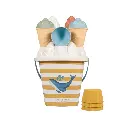 Little Dutch | Strandspeelgoed Ocean Dreams Emmer/4 Ijshoorntjes/Ijslepel/7 Zandvorm/Zeef 14-delige
