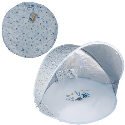 UV TENT, Pop-up Tent, Ocean Dreams blue,blauw, all over zeedierenprint, vanaf 0mnd
