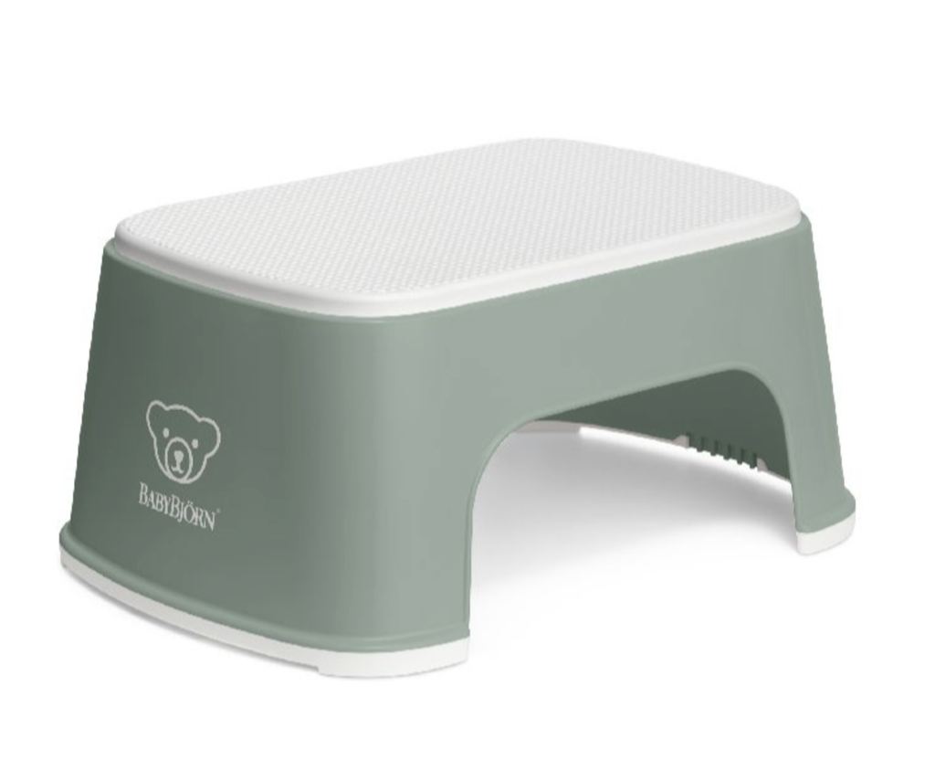 OPSTAPJE, Step Stool, deep green/white, uni/print beer, H: 15,5 cm, antislip onderkant, antislip stavlak, 2020