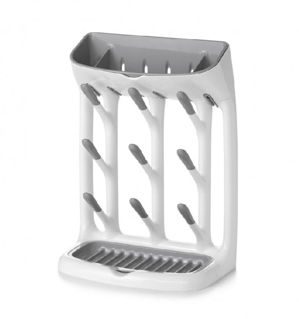 Oxo | Uitdruiprekje Compact vr Flessen en Toebehoren met Wateropvangbakje Grijs