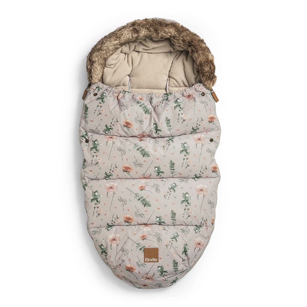 VOETENZAK, meadow blossom, aom weide bloesem, nylon/fleece, L:95cm, vr ww/ buggy, Max in the meadow, 2023