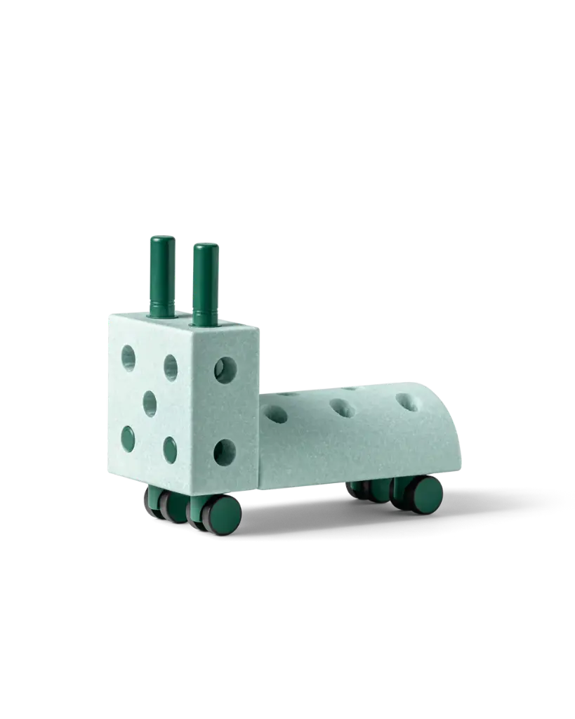 Modu | Blokken Tiny Ride Ocean Loopauto Mint/Forest Green