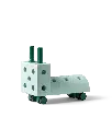 Modu | Blokken Tiny Ride Ocean Loopauto Mint/Forest Green