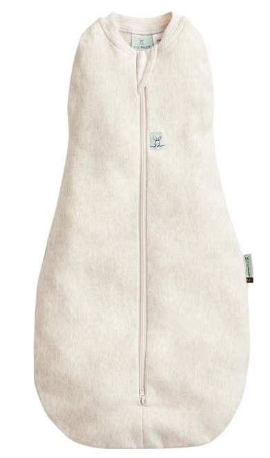 SLAAPZAK, 70cm, ZM, 1.0TOG, oatmeal marle, bruin/ecru, Cocoon Swaddle Bag, Mild Pouch, uni, bio katoen/bamboe, 2023