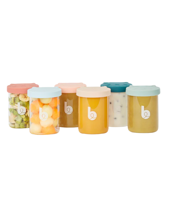 Babymoov | Bewaarpotje Isy Bowls Glas/Siliconen 6x250ml