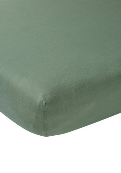 HOESLAKEN, 70x140cm, forest green, groen, vr babybed 70x140, uni, katoen, 100% katoen, 1 stuk(s)