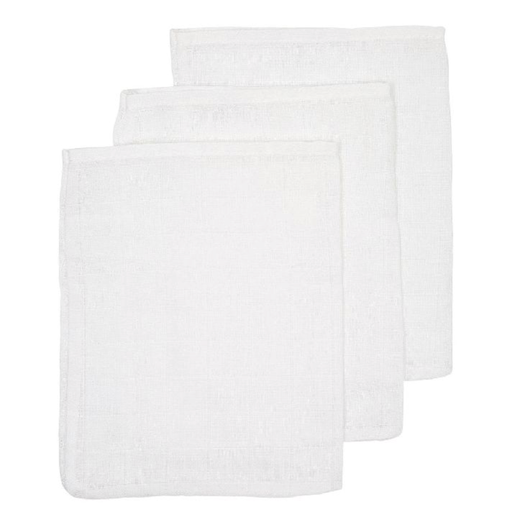 WASHANDJE, 17x20cm, wit, uni, tetra, 3 stuk(s)