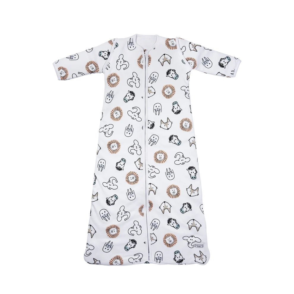 Meyco | Slaapzak Animal Jersey 2 Lagen Katoen met Lichte Vulling Lange Mouw 2.3TOG 70cm 