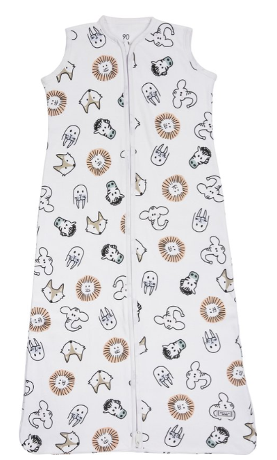 Meyco | Slaapzak Animal ZM Neutral All Over Dieren Jersey 1-laags Zomer 0.3TOG 70cm